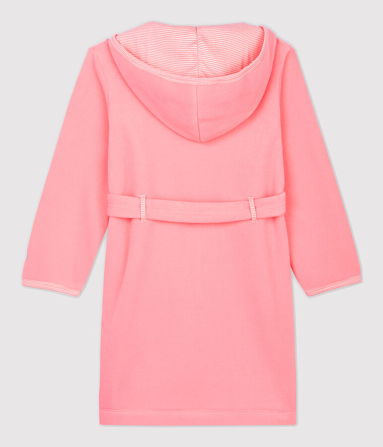 Morgenmantel aus Fleece f&uuml;r Kinder rosa