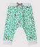 Baby-Hose aus gemustertem Rippstrick für Jungen weiss MARSHMALLOW/weiss MULTICO