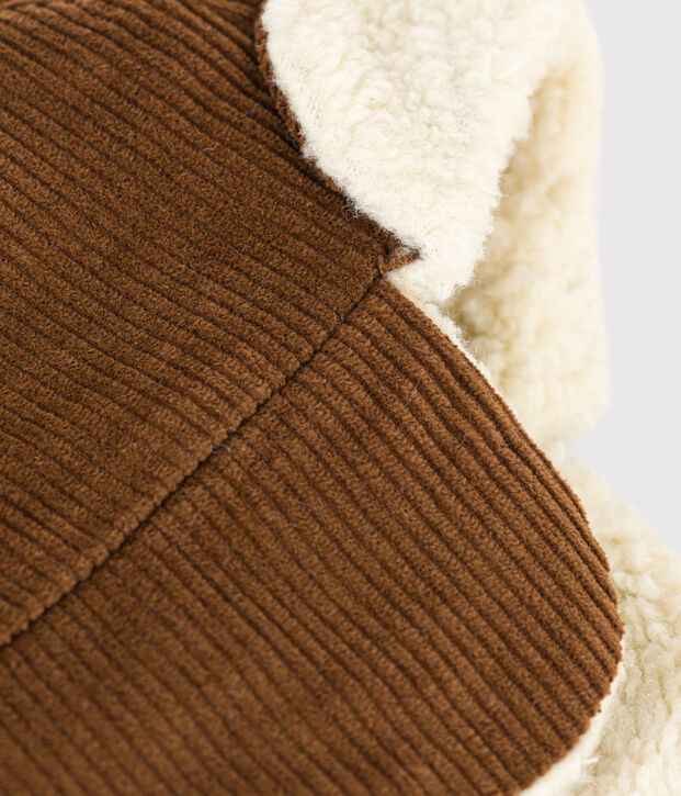 Baby-Schapka aus Cord braun