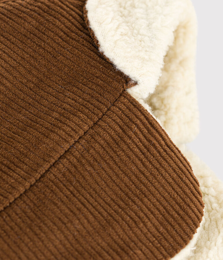 Baby-Schapka aus Cord braun