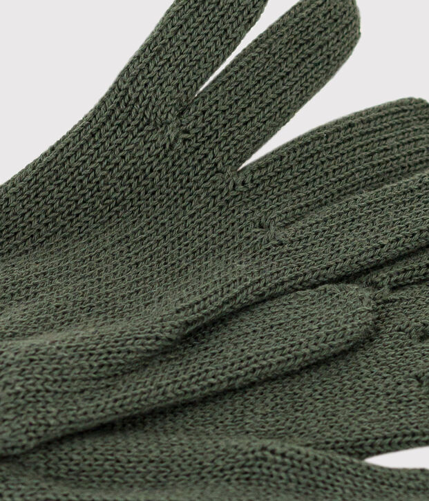 Handschuhe aus Strick f&uuml;r Jungen und M&auml;dchen gr&uuml;n