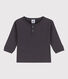 Langärmeliges Baby-T-Shirt aus Rippstrick