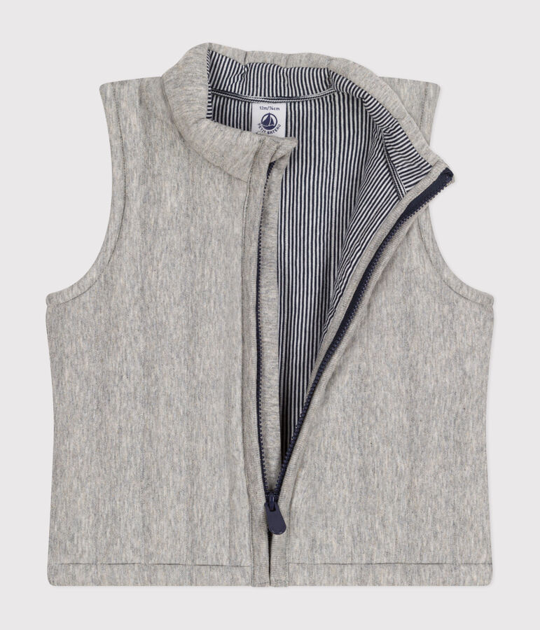 Baby-Weste aus Doppeljersey grau