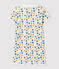 Phosphoreszierender kurzer Baby-Einteiler aus Baumwolle weiss MARSHMALLOW/weiss MULTICO