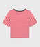Damen-T-Shirt DAS BOXY aus Baumwolle rot PEPS/weiss MARSHMALLOW