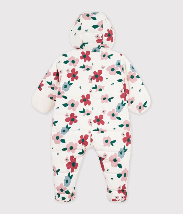 Baby-Schneeanzug aus Polyester mit Blumenmuster naturfarben/vielfarbig