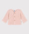 Baby-Cardigan kraus rechts gestrickt rosa SALINE