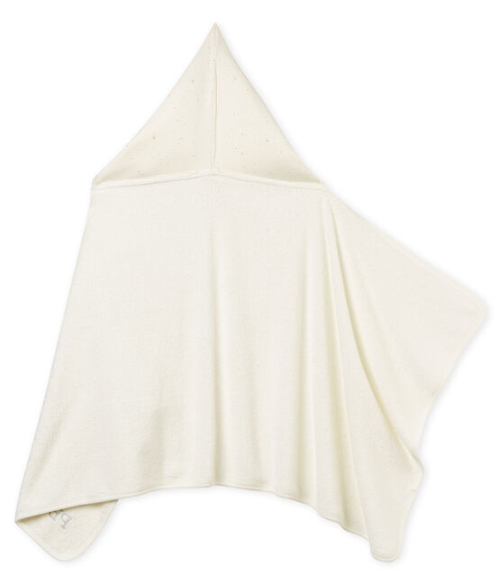Baby-badecape unisex weiss MARSHMALLOW