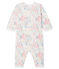 Baby-Strampler ohne Fuß aus Doppeljersey für Mädchen weiss MARSHMALLOW/ MULTICO CN