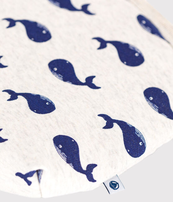 Baby-Täschchen aus Baumwolle mit Wal-Motiv beige MONTELIMAR/blau MEDIEVAL