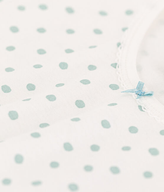 Kinderkuzpyjama aus Baumwolle mit Polka-Dot-Muster für Mädchen MARSHMALLOW/ BOB