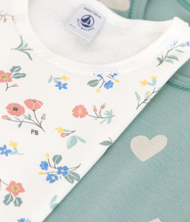 Kurze Kinder-Pyjamas aus Baumwolle im 2er-Set vielfarbig