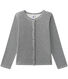 Geringelter Mädchen-Cardigan aus gedoppeltem Jersey