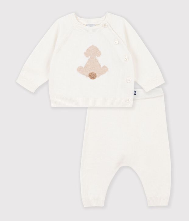 Baby-Set aus Strick mit Jacquardmuster MILK