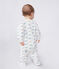 Strampler aus Baumwolle mit Dinos weiss MARSHMALLOW/weiss MULTICO