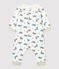 Langer Baby-Overall aus Bio-Baumwolle mit Bären-Muster weiss MARSHMALLOW/weiss MULTICO