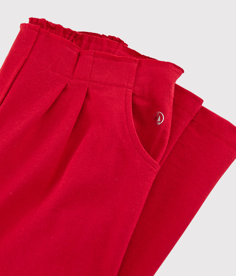 Kinderhose aus Jerseystoff f&uuml;r M&auml;dchen rot