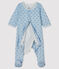 Baby-Bodyjama aus Doppeljersey blau FRAICHEUR/weiss MULTICO