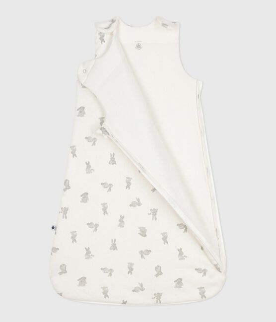 Baby-Schlafsack aus Baumwolle TOG-Wert 2 weiss MARSHMALLOW/grau GRIS