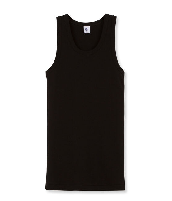 Tanktop Damen einfarbig schwarz NOIR
