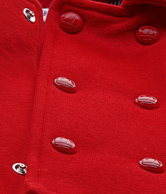 Unisex-Baby-Cabanjacke aus Molton rot TERKUIT