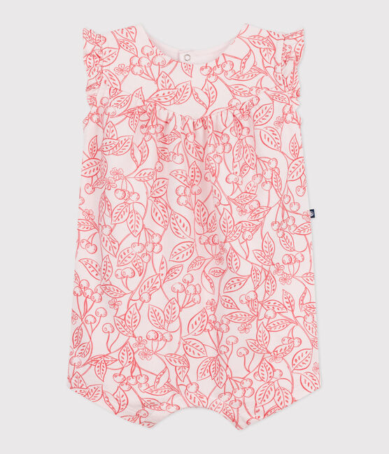 Ärmelloser Baby-Kurzoverall aus Baumwolle mit rosa Kirschen rosa FLEUR/ SPI