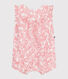 Ärmelloser Baby-Kurzoverall aus Baumwolle mit rosa Kirschen