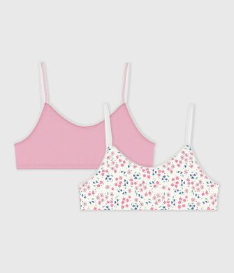 Set Kinder-Bustiers aus Baumwolle mit Blumenmuster