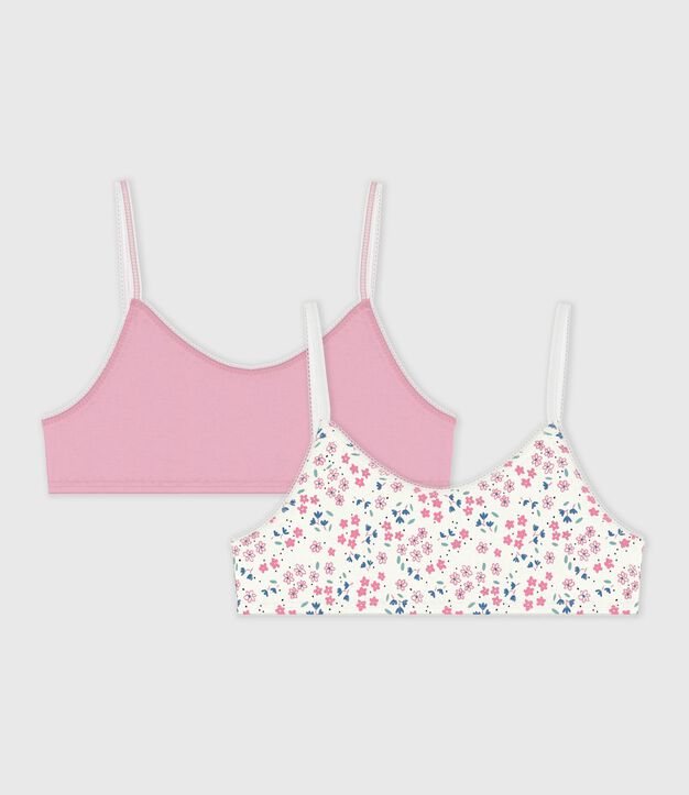 Set Kinder-Bustiers aus Baumwolle mit Blumenmuster vielfarbig