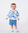 Baby-Sweatshirt aus Baumwolle mit Hai-Motiv blau MARSHMALLOW/ PORCELANA