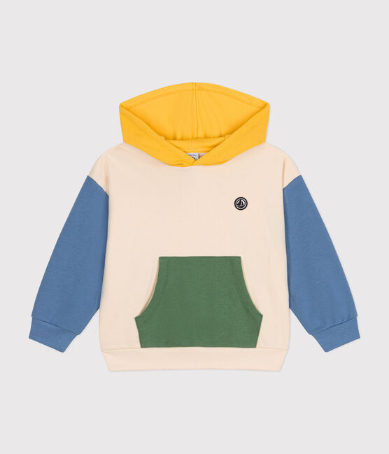 Kinder-Sweatshirt mit Kapuze aus Molton für Jungen weiss AVALANCHE/ MULTICO