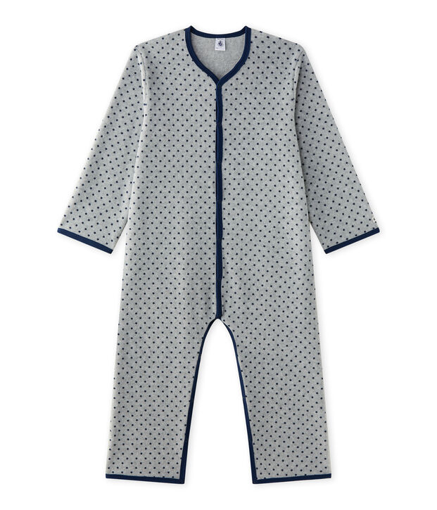 Jungen-Overall aus Fleece grau/blau