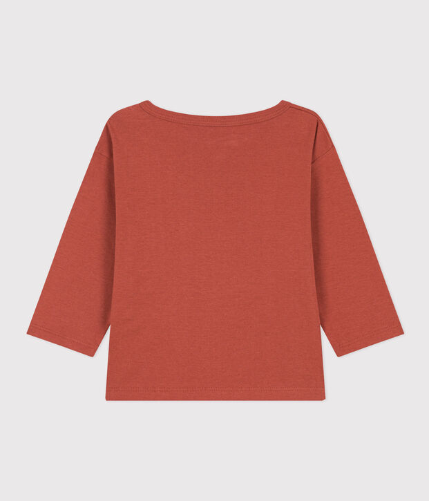 Lang&auml;rmeliges Baby-T-Shirt aus Baumwolle braun