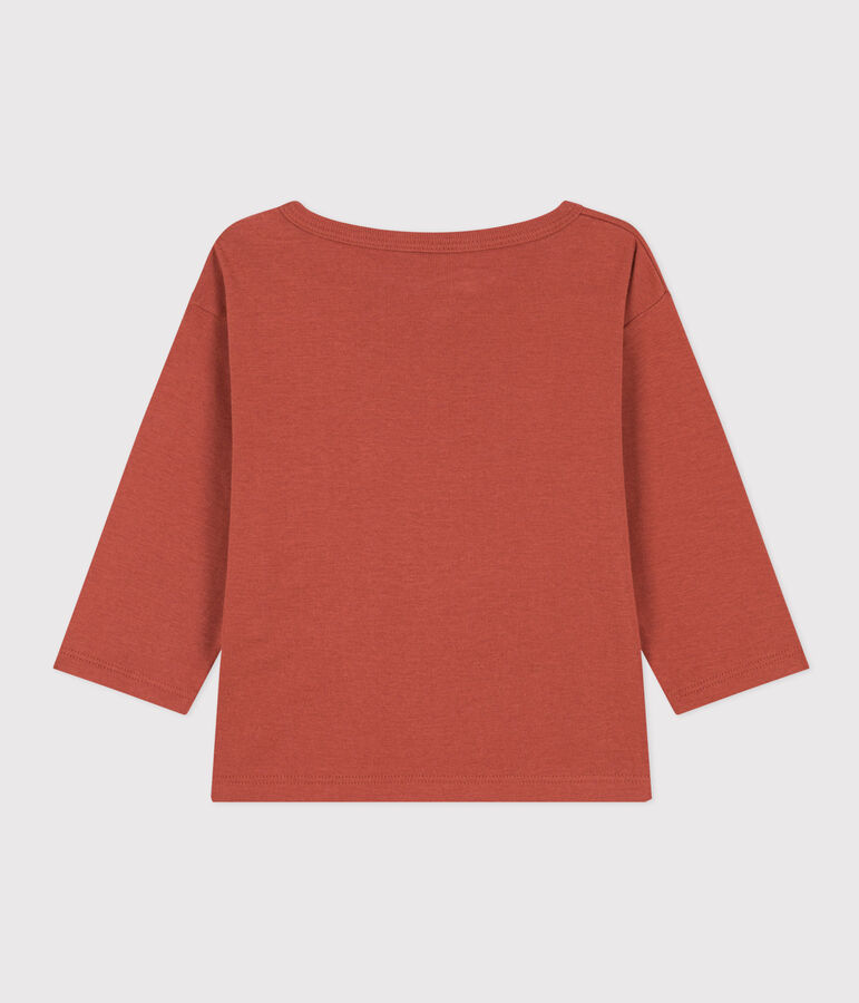 Lang&auml;rmeliges Baby-T-Shirt aus Baumwolle braun