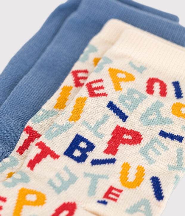 2er-Set Kinder-Socken aus Petit Bateau-Baumwolle vielfarbig