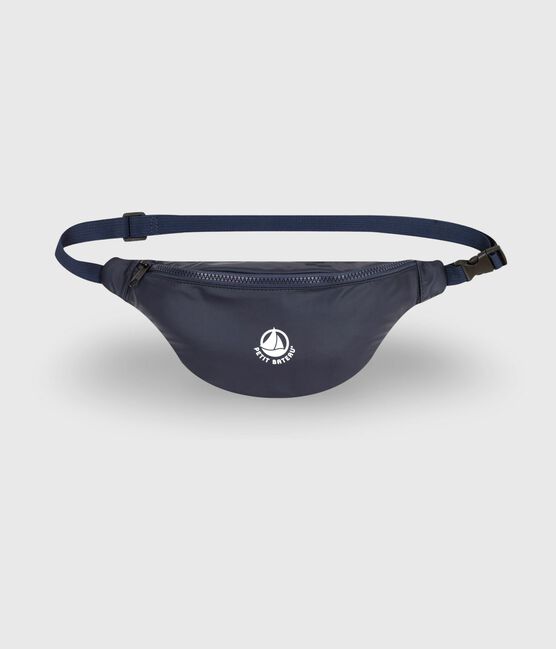 Schlichte Kinder-Bauchtasche blau SMOKING