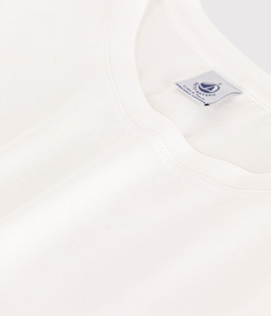 T-Shirt LE DROIT aus Baumwolle mit Rundhalsausschnitt weiss ECUME