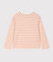 Geknöpftes Streifenshirt aus Baumwolle für Damen rosa AVALANCHE/weiss SIENNA