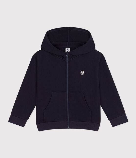 Sweatshirt mit Reißverschluss und Kapuze für Kinder/Jungen blau SMOKING