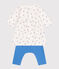 Baby-Kleid und Leggings aus Baumwolle weiss MARSHMALLOW/weiss MULTICO