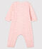 Baby-Bodyjama ohne Füße aus Bio-Baumwolle mit kleinem Sternen-Motiv für Mädchen rosa FLEUR/grau CONCRETE