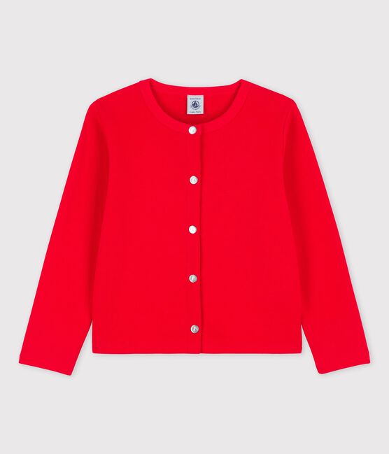 Cardigan aus Baumwolle für Mädchen rot PEPS