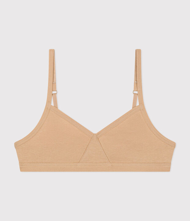 Kinder-BH aus Baumwolle beige