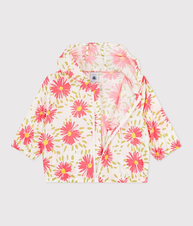 Ultraleichte Baby-Windjacke weiss/vielfarbig