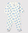 Baby-Strampler aus Bio-Baumwolle weiss MARSHMALLOW/blau BRASIER