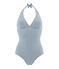 Badeanzug 1-teilig damen grün PINEDE/weiss MARSHMALLOW