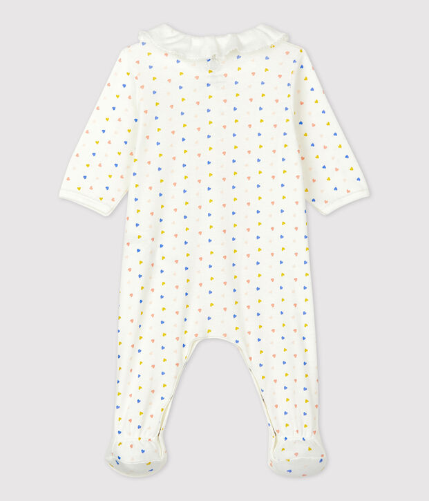 Baby-Strampler aus Bio-Baumwolle weiss/vielfarbig