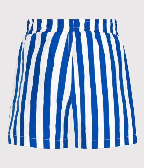 Badeshorts für Jungen. weiss MARSHMALLOW/blau SURF