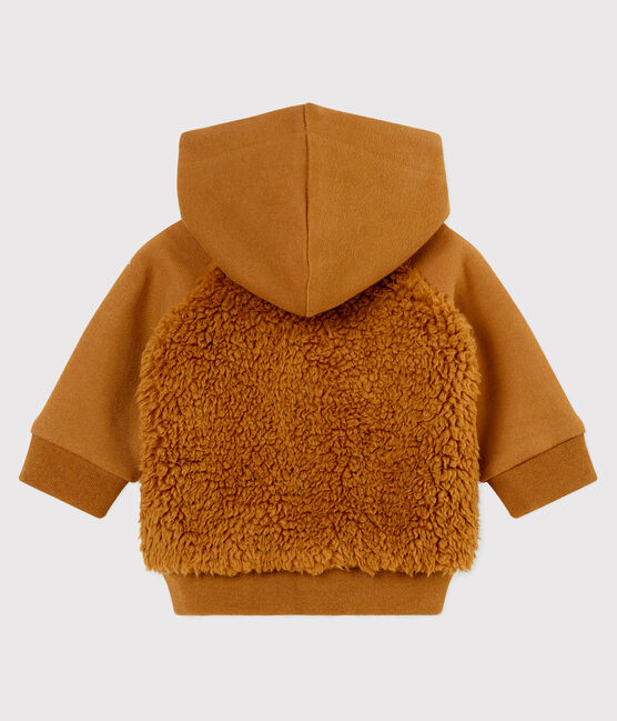 Baby Jungen Kapuzensweatshirt aus Lammfellimitat braun BRINDILLE