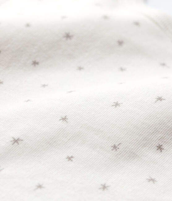 Baby-Lätzchen aus Bio-Baumwolle in Weiß, mit Sternen-Motiv weiss MARSHMALLOW/grau GRIS